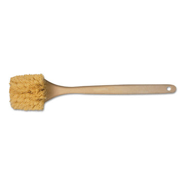 Boardwalk® Utility Brush, Cream Tampico Bristles, 5.5" Brush, 14.5" Tan Plastic Handle freeshipping - TVN Wholesale